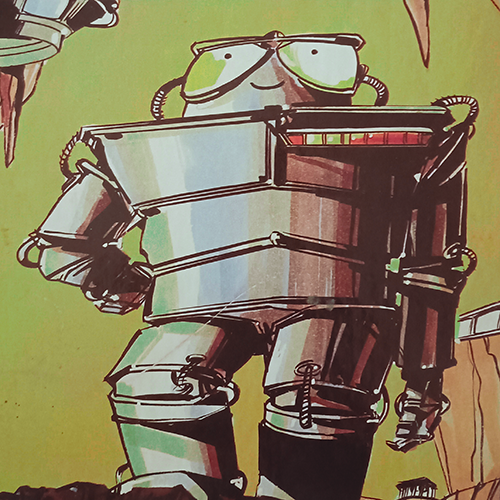 Gortek, a robot from a Commodore 64 game